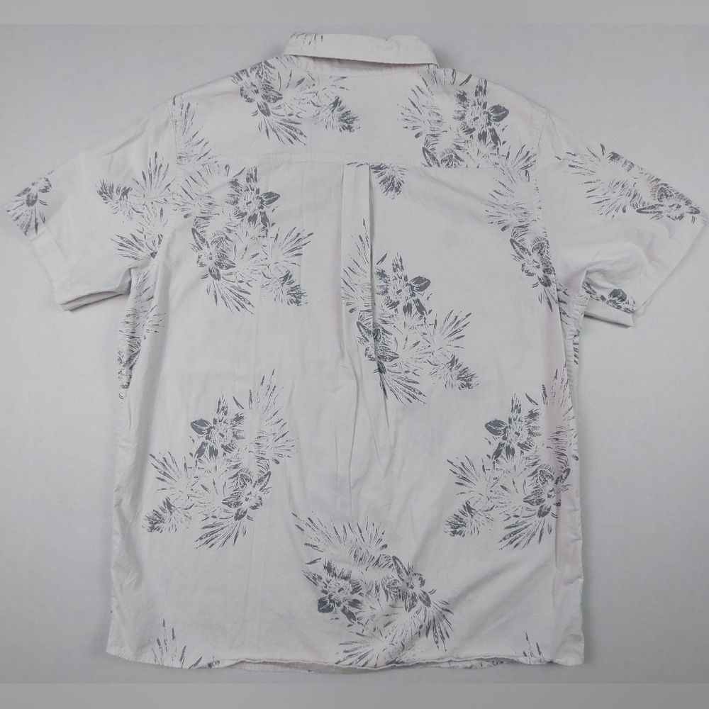 Vuori Crest Short Sleeve Shirt Mens Large White Floral Button Down Stretch V150 - Picture 2 of 9